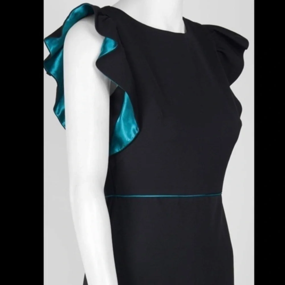NWT Taylor Knee Length Flutter Sleeve Sheath Dress - Picture 3 of 5